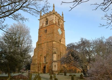 St Peter and St Paul, Caistor, viewed from the south-east across the churchyard